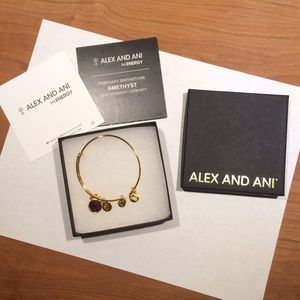 Alex and Ani | Gold Amethyst Bangle